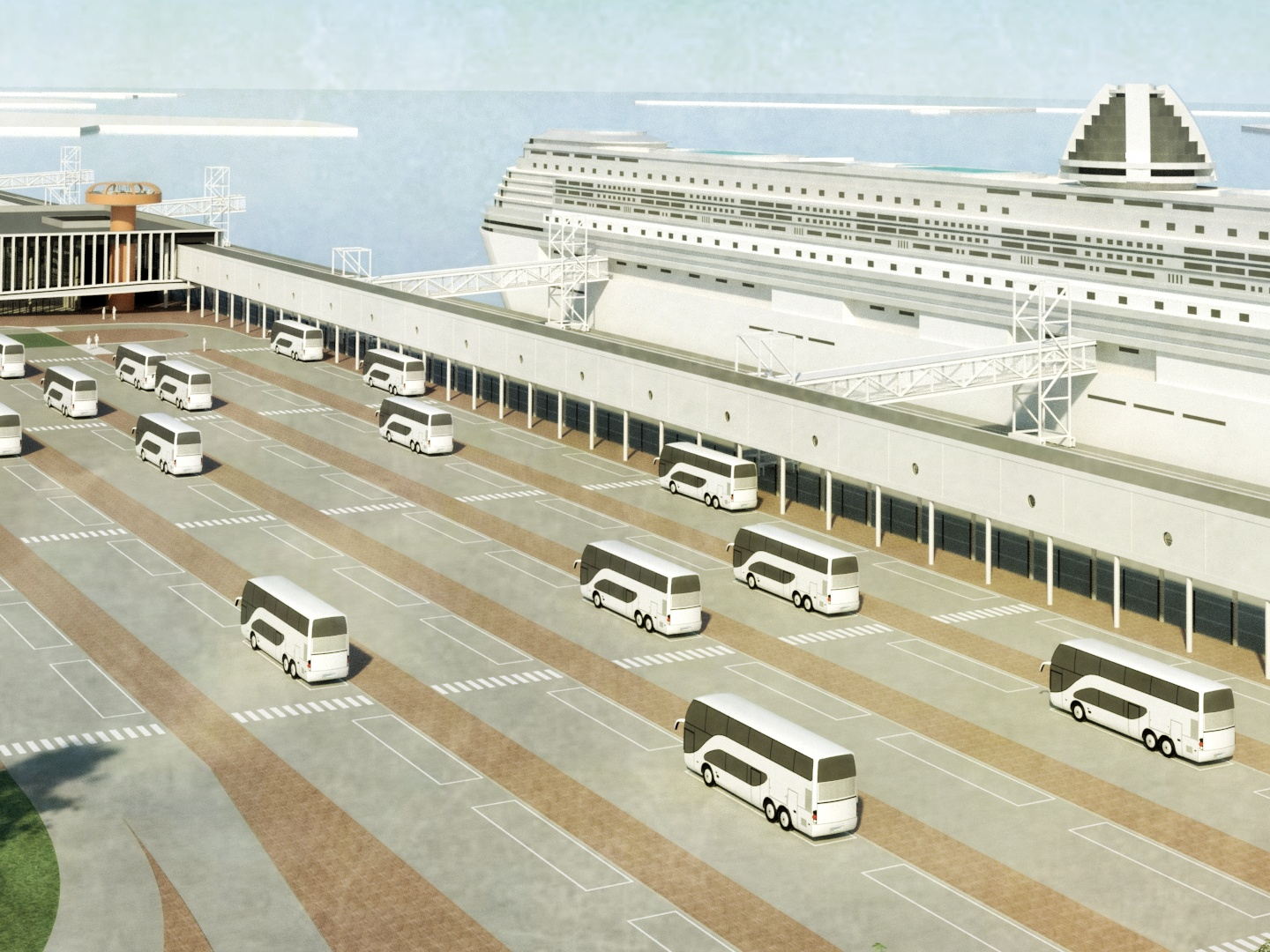 Nieuw terminalgebouw en walstroom voor cruises in Zeebrugge: transformatie van Zweedse Kaai vermindert uitstoot en geluidshinder