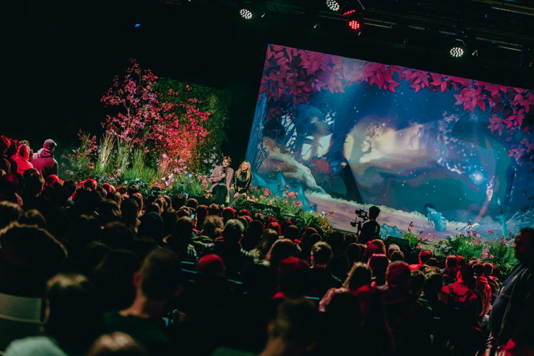 De Main Stage, waar de acteurs hun grote vraag-en-antwoordshows kwamen doen