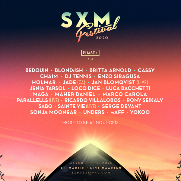 SXM Festival Announces Phase One Lineup for March 11-15 Event on Caribbean Island of Saint Martin/Sint Maarten