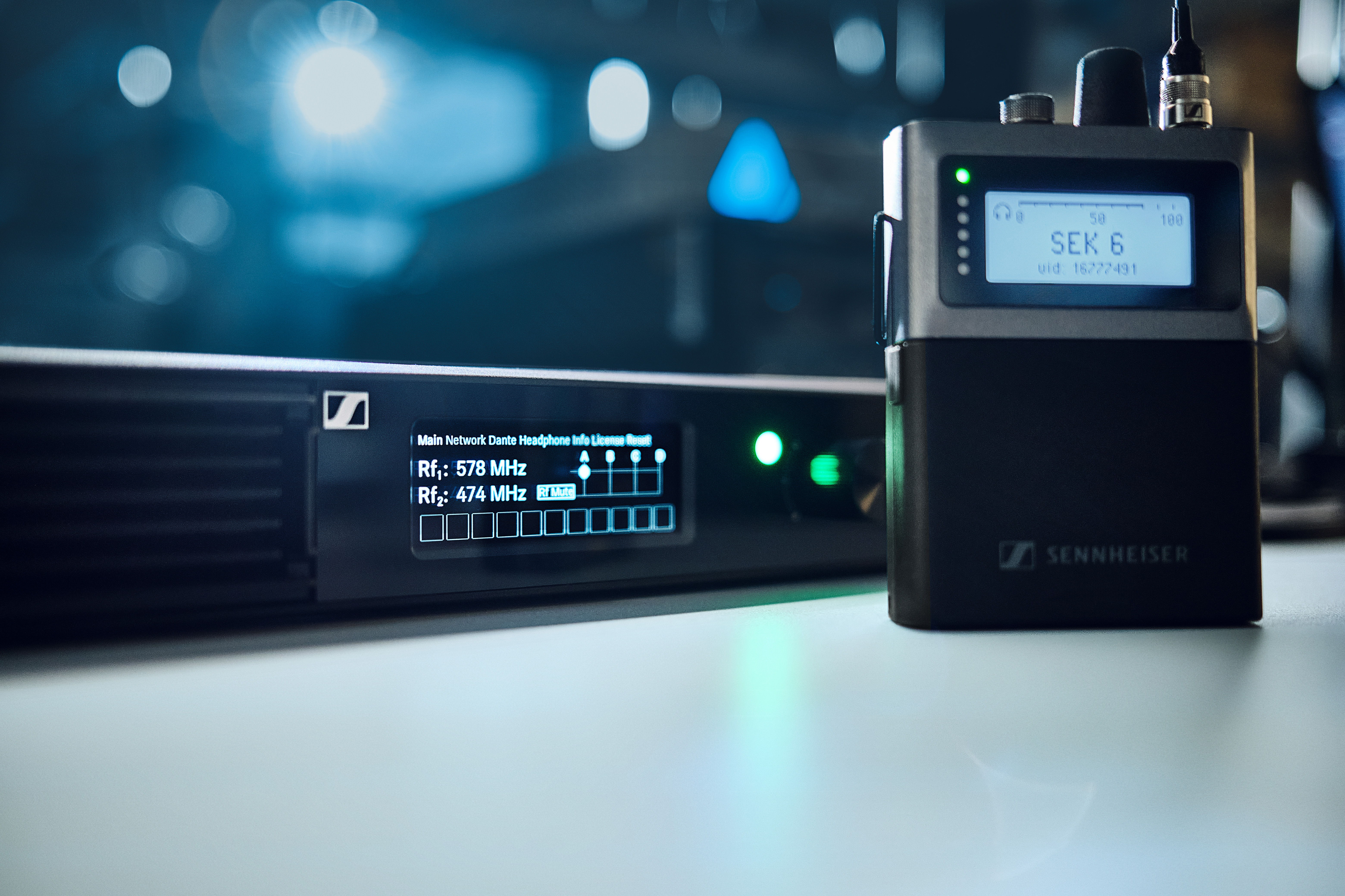 Sennheiser Spectera bidirectional wideband wireless solution (pictured is the 1.4 GHz version of the bodypack and the antenna) Sennheiser Spectera bidirectional wideband wireless solution (pictured is the 1.4 GHz version of the bodypack and the antenna)