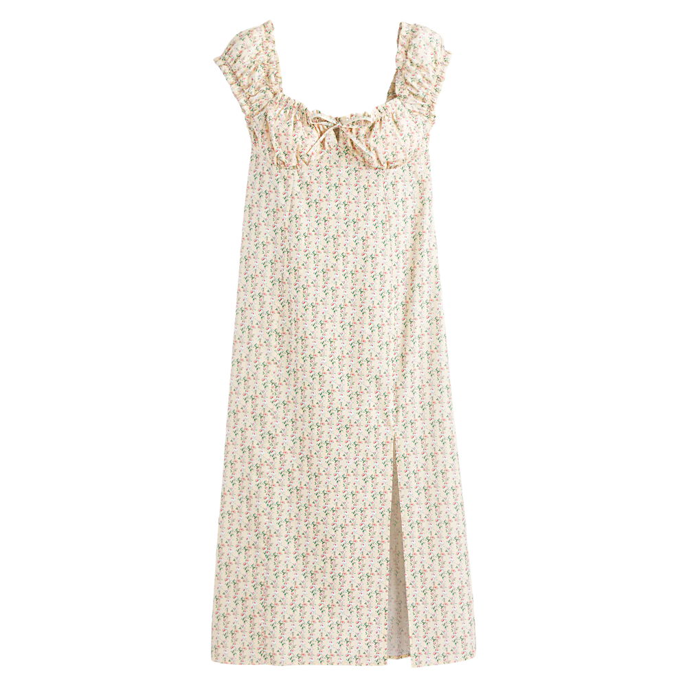 La Redoute_Lange jurk, vierkante hals, bloemenprint_GLY414_64.99EUR