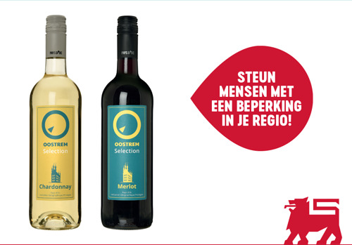 Exclusieve verkoop Cuvée Oostrem-wijnen in Leuvense Delhaizewinkels