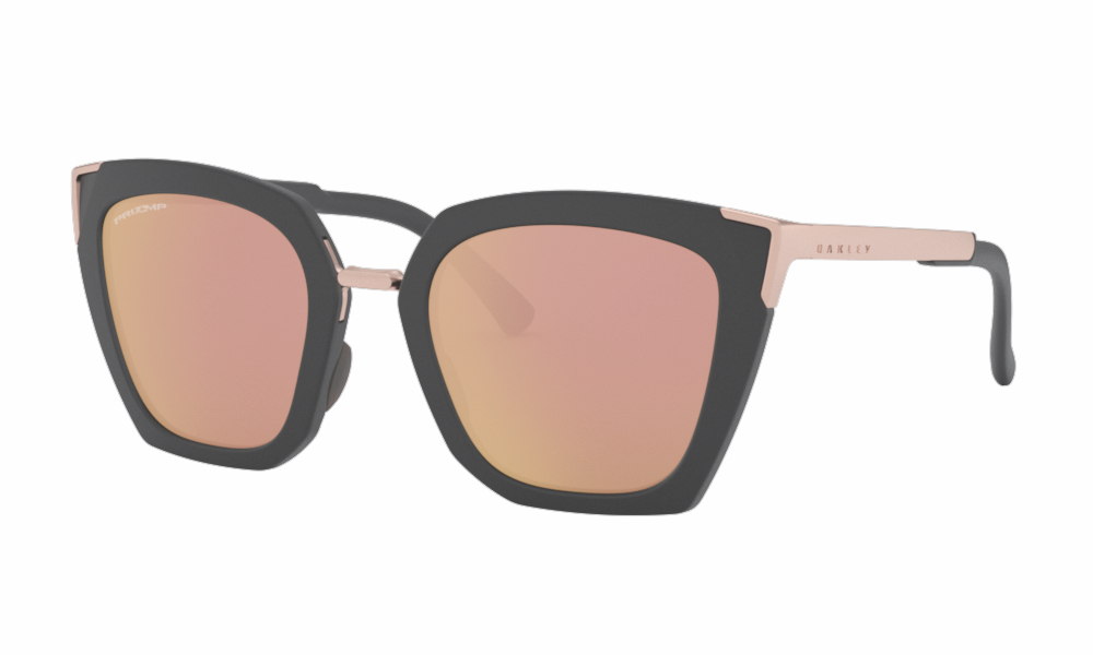 OAKLEY SIDE SWEPT VELVET BLACK WITH PRIZM ROSE GOLD POLARIZED
