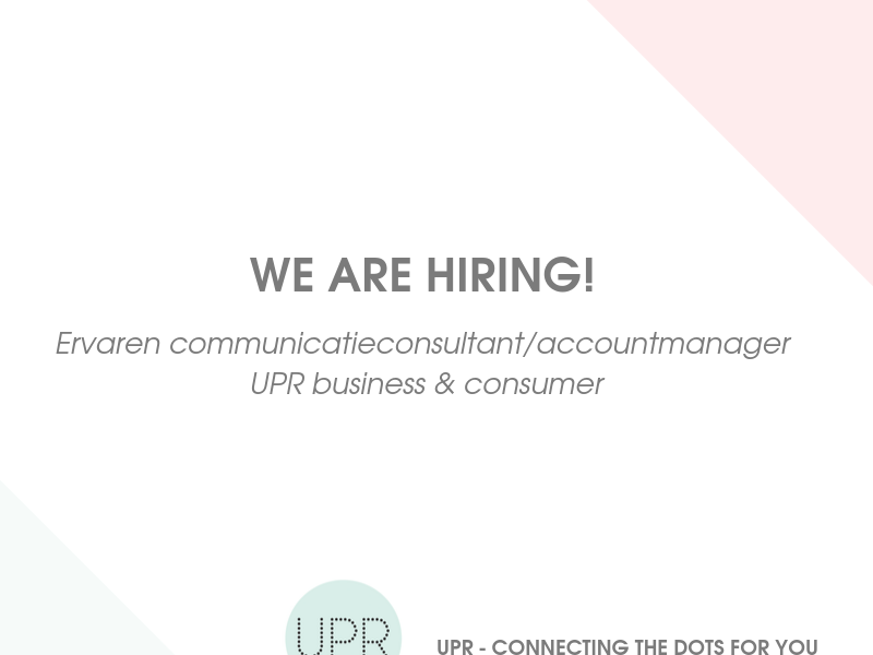 VACATURE UPR BUSINESS & CONSUMER