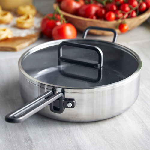GreenPan™ Stanley Tucci™ Stainless Steel Ceramic Nonstick 4QT/26cm Sauté Pan with Lid - €234 GreenPan™ Stanley Tucci™ Stainless Steel Ceramic Nonstick 4QT/26cm Sauté Pan with Lid - €234