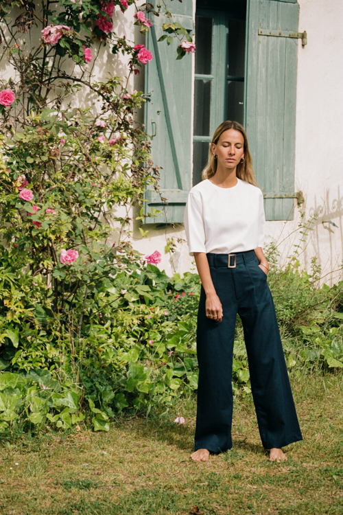 Mardi Editions - Inès Pants - Linen- viscose Navy (150€)