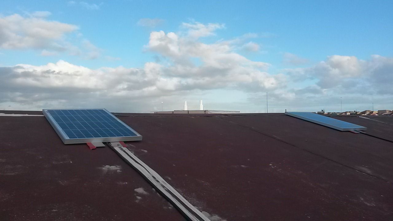 Some of the installed solar units