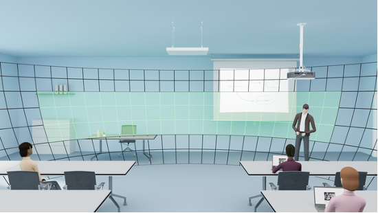 TCC 2 allows you to determine priority zones (pictured green) for uninterrupted speech pick-up