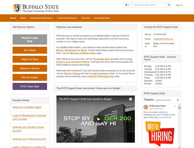 Buffalo State Student Portal ~ A Drive Toward Self-Service - Screen shot