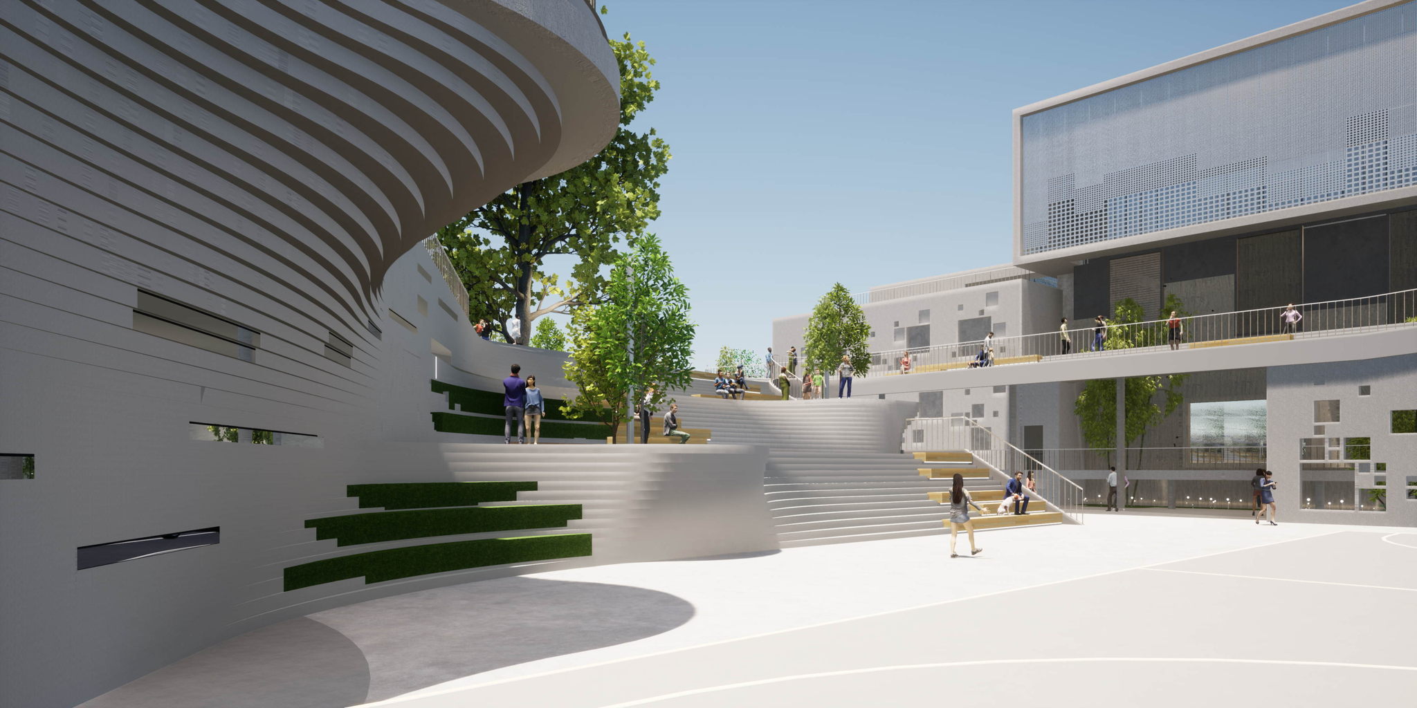 The flexible public space at the 110kV Panyu Square Substation will allow various activities to be held, by Ronald Lu & Partners The flexible public space at the 110kV Panyu Square Substation will allow various activities to be held, by Ronald Lu & Partners