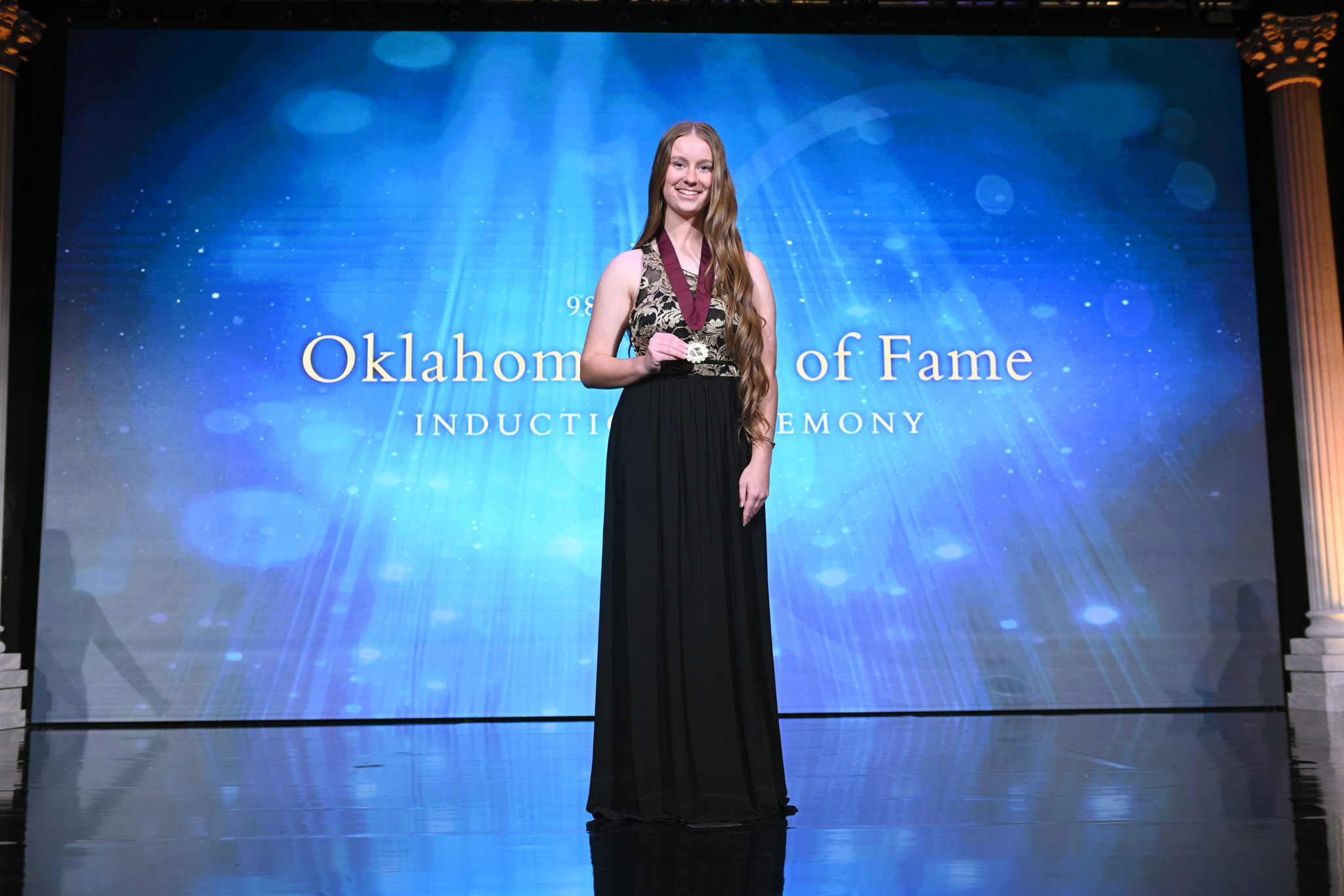 2025-2026 Oklahoma Hall of Fame Scholarship Recipient Lexi Mann at the 2025 Oklahoma Hall of Fame Induction Ceremony.