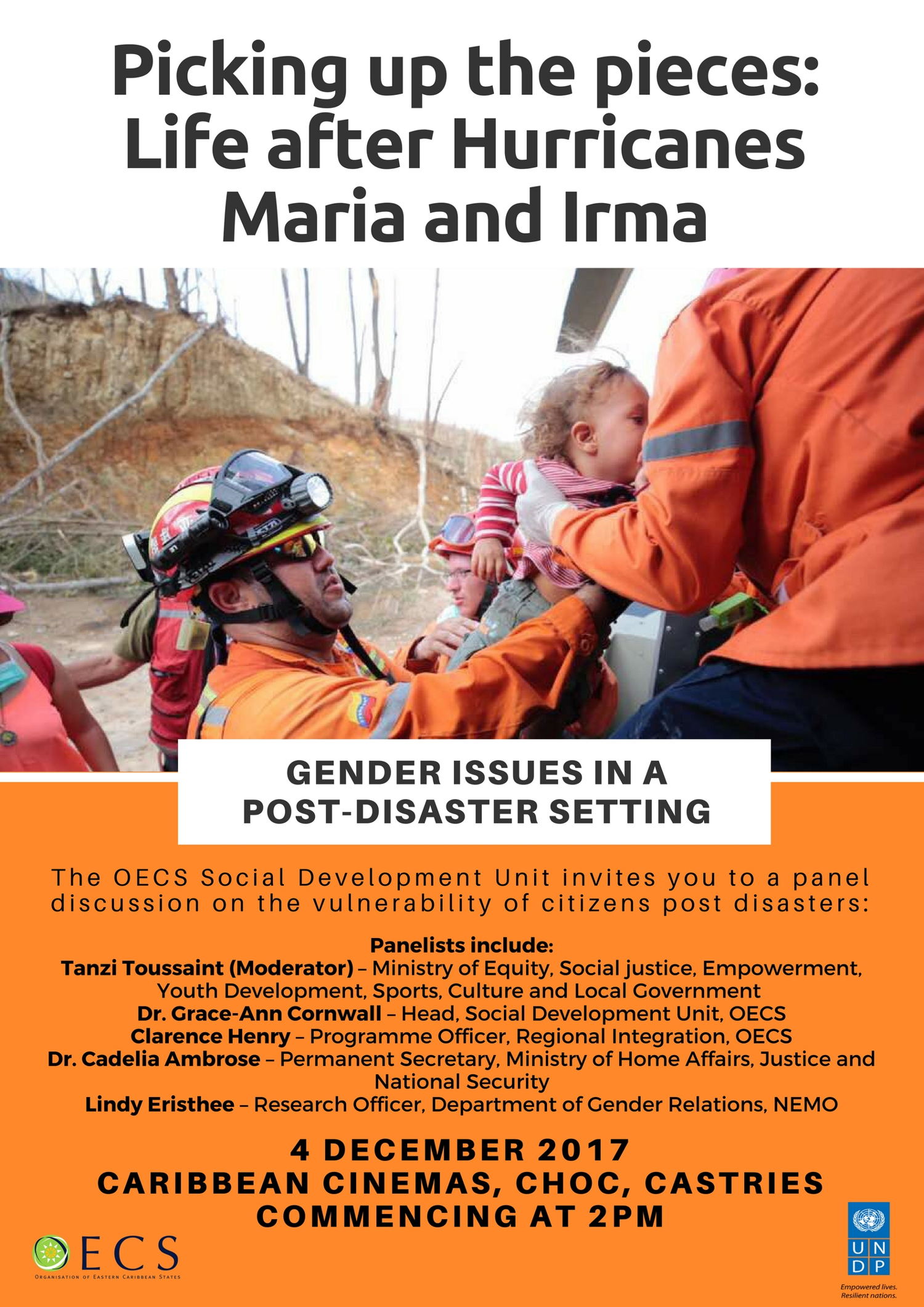 Flyer - Panel on Gender Issues in a Post-Disaster setting