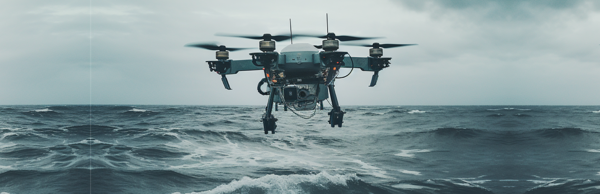 Des vols de drones longue distance
au-dessus de la mer du Nord