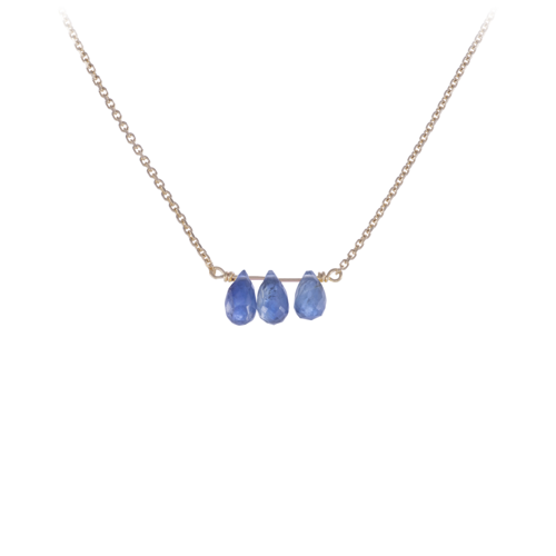 Mère et Fille - Collier Three Little Birds saphir bleu - 780€