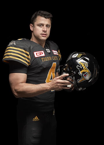 Hamilton Tiger-Cats adidas home jersey (Zach Collaros).