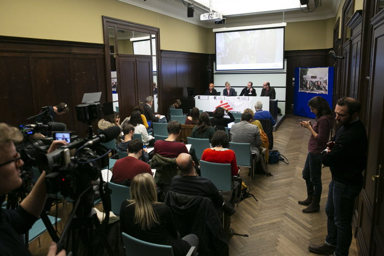 Conférence de presse à Bruxelles © Albert Masias/MSF