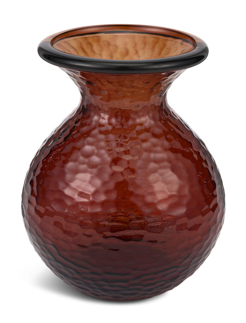 Habitat Recycled Hammered Glass Vase Red, £10