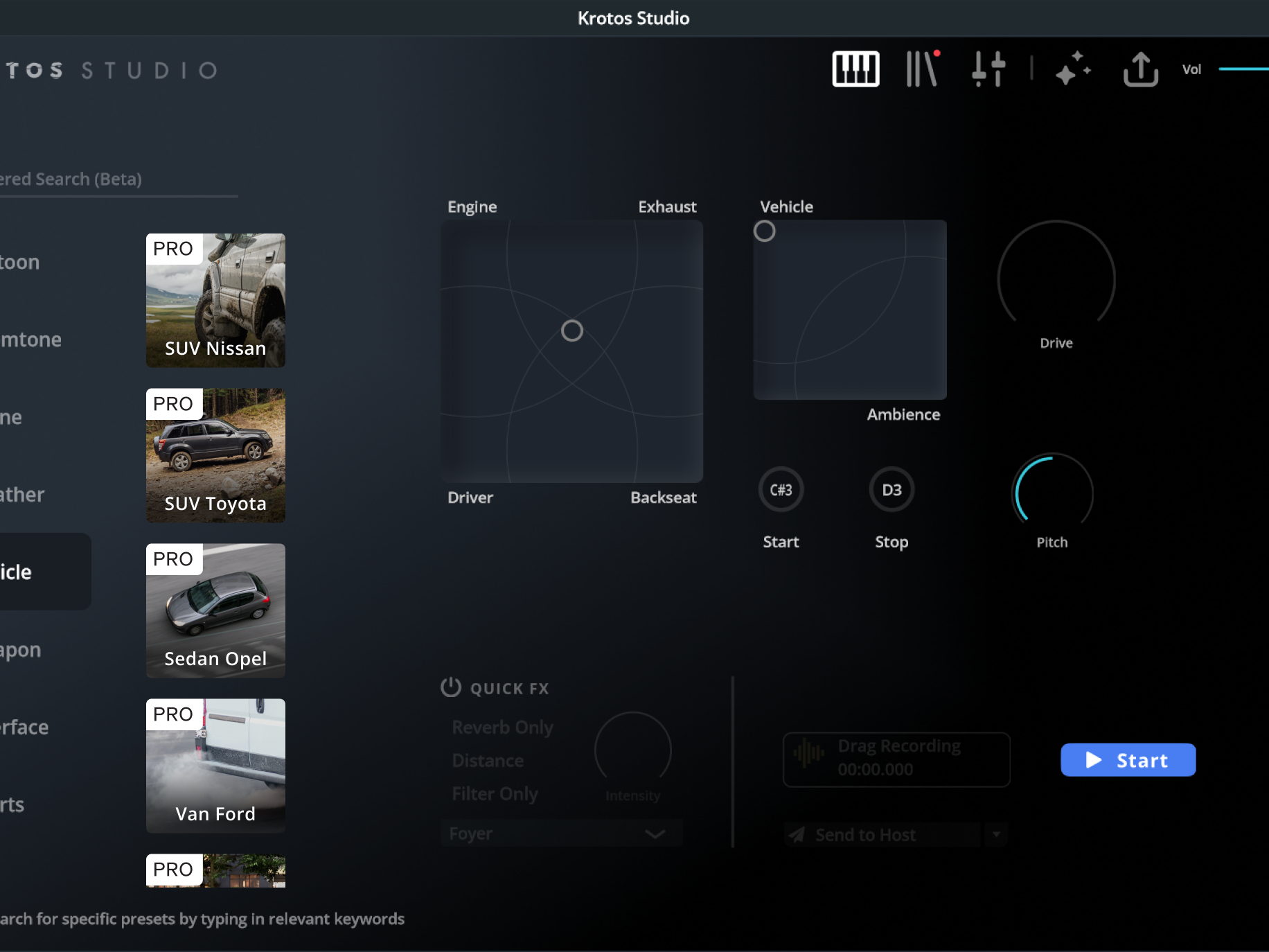 Krotos Studio Pro Adds Everyday Vehicles Preset Pack for Real-Time Car Sound Design