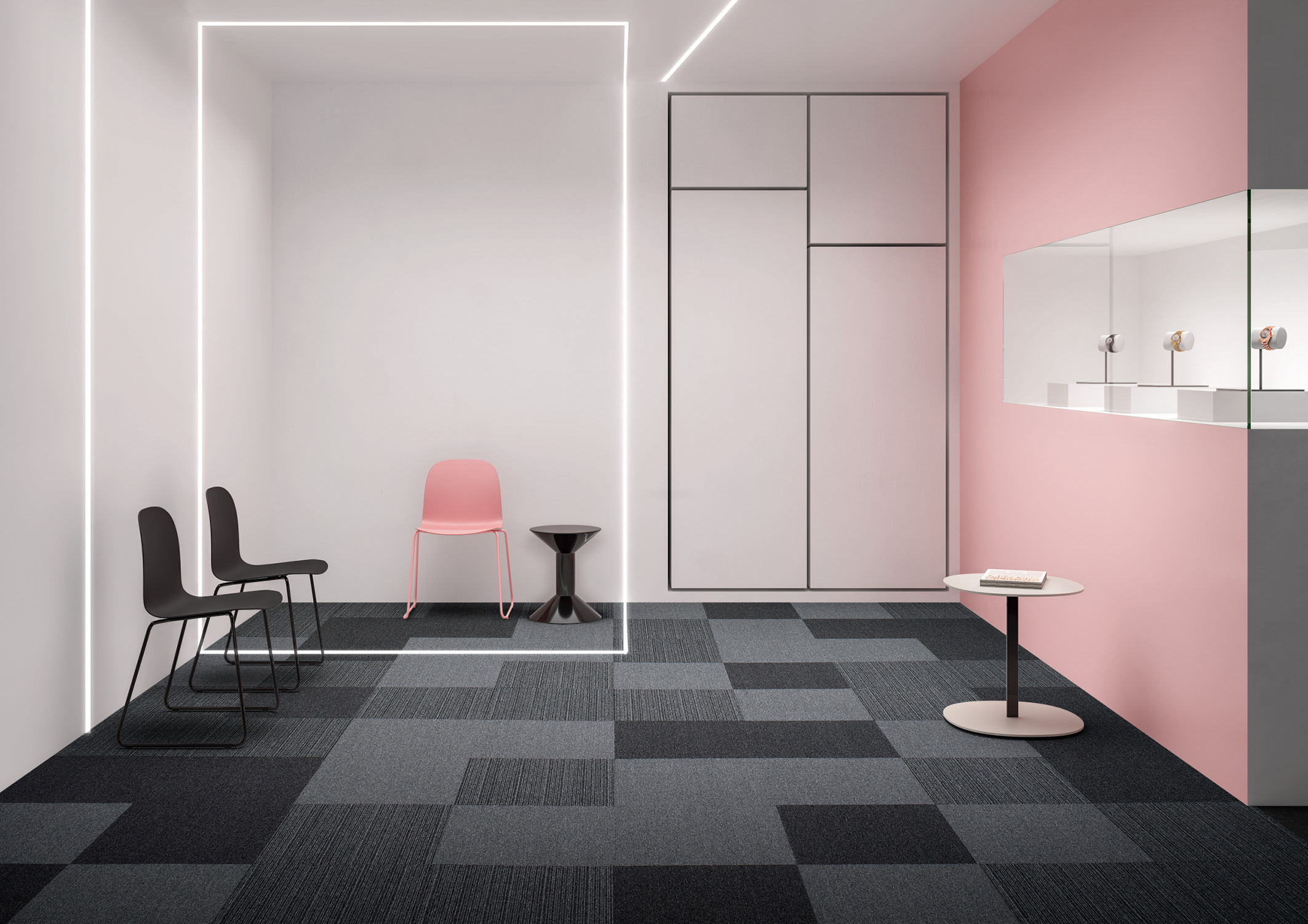 Combinez à l’envi avec les dalles moquette d’IVC