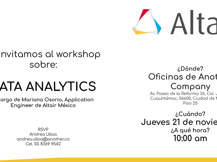 Invitación: Taller Data Analytics