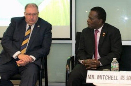 Dr. the Rt. Hon. Keith Mitchell, Prime Minister of Grenada; and Hartwig Schafer
Vice President, Operations Policy & Country Services at the World Bank.