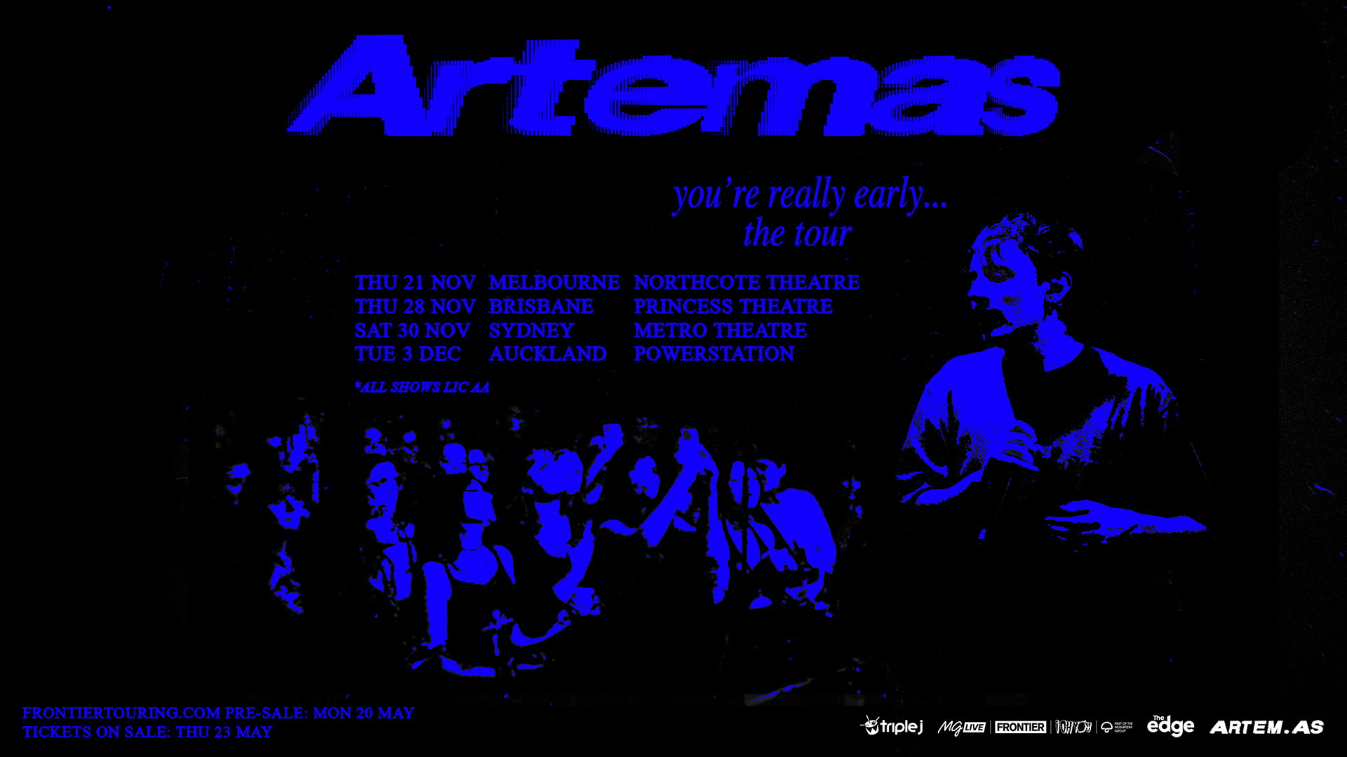 ARTEMAS: ALT-POP PHENOMENON ANNOUNCES “YOU’RE REALLY EARLY… THE TOUR” – AUSTRALIA & NEW ZEALAND | NOV/DEC 2024