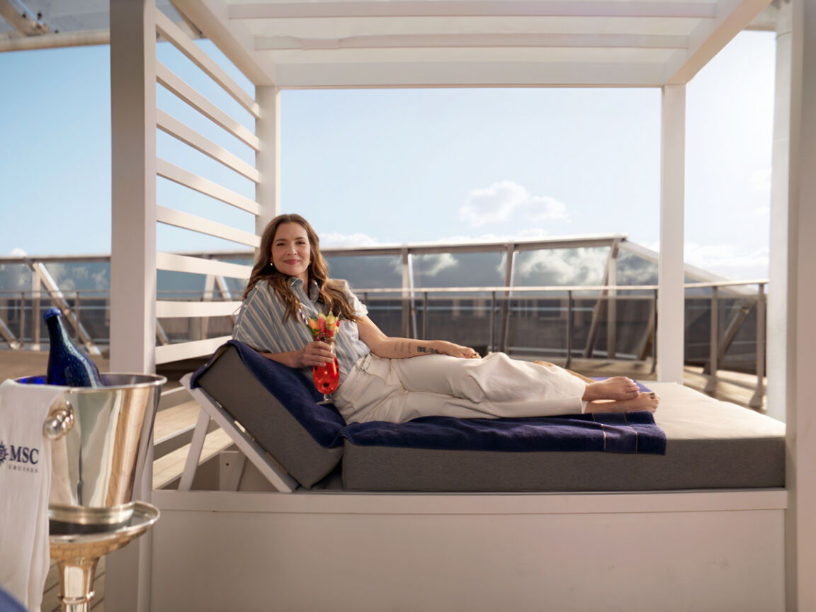 MSC Cruises choisît Drew Barrymore comme marraine de son nouveau fleuron MSC World America