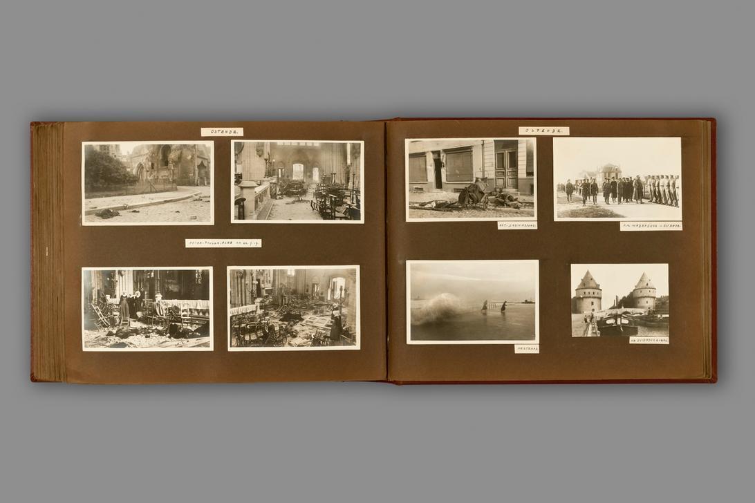 Photo postcards, 1917. From the photo album (1914–18) of Dr. Hanns Krach, Mainz​ (Germany), with handwritten notes. AKG1899215