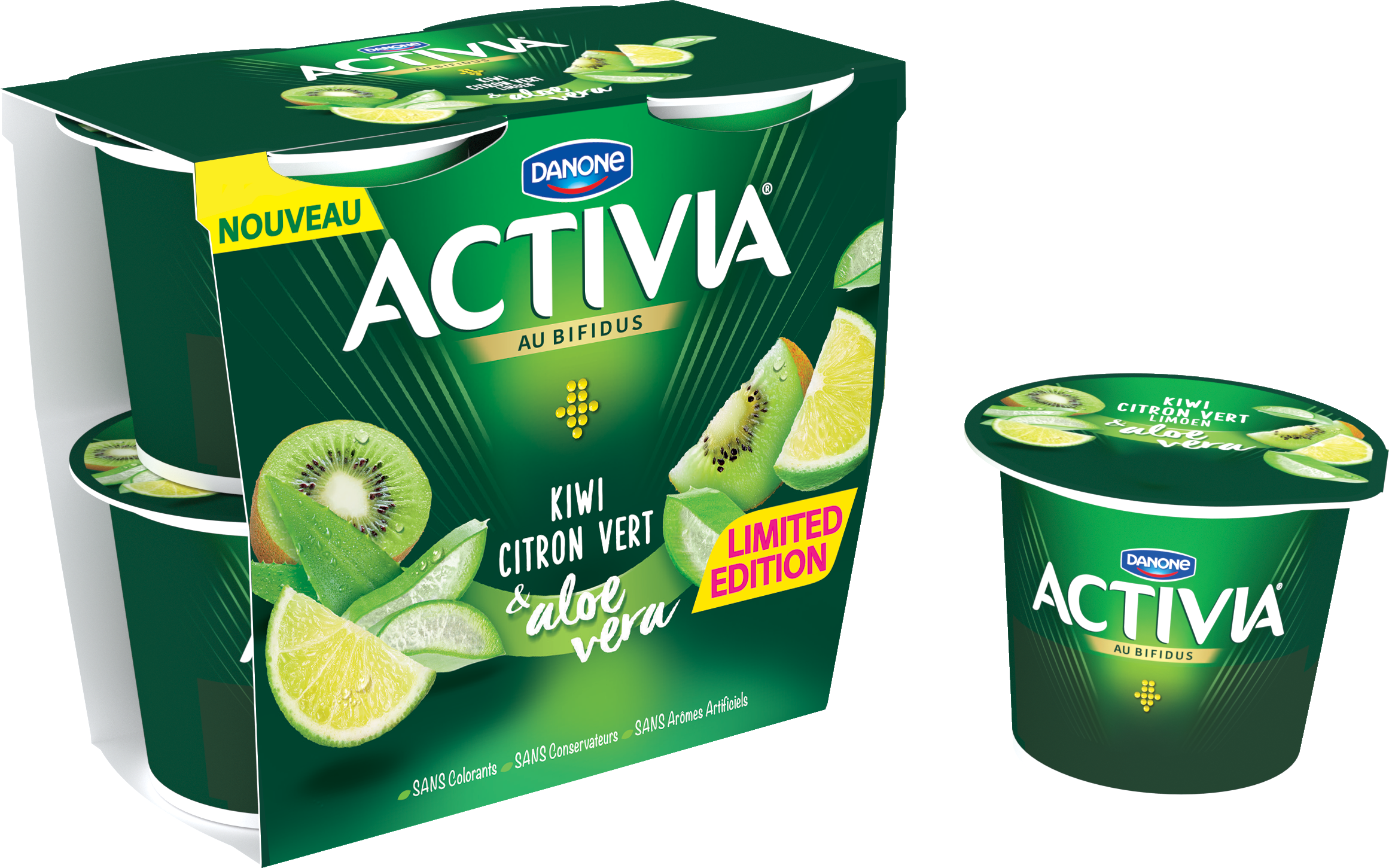 Activia lanceert een limited edition: Kiwi Limoen & Aloë Vera