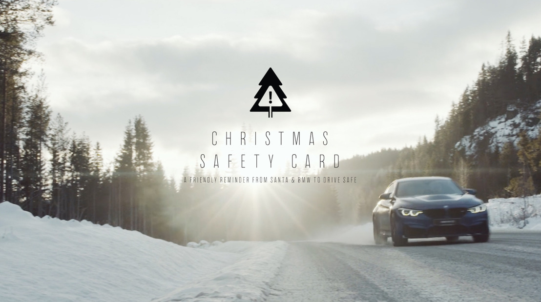 The Christmas Safety Card. A friendly reminder from Santa, BMW and AIR to drive safe