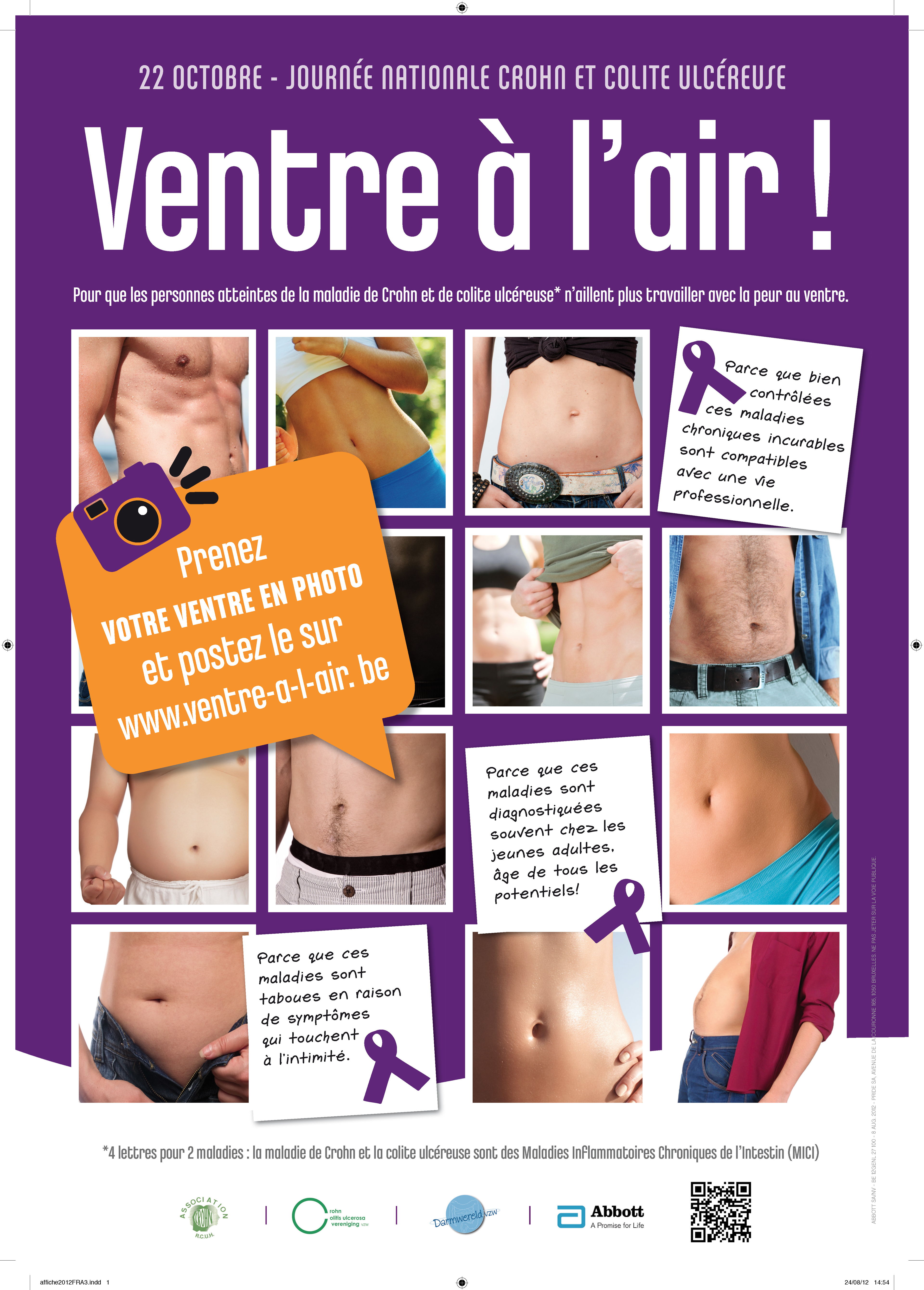 CP - Lettre ouverte - Journée nationale dédiée à la maladie de Crohn et à la colite ulcéreuse - 22 octobre 2012  