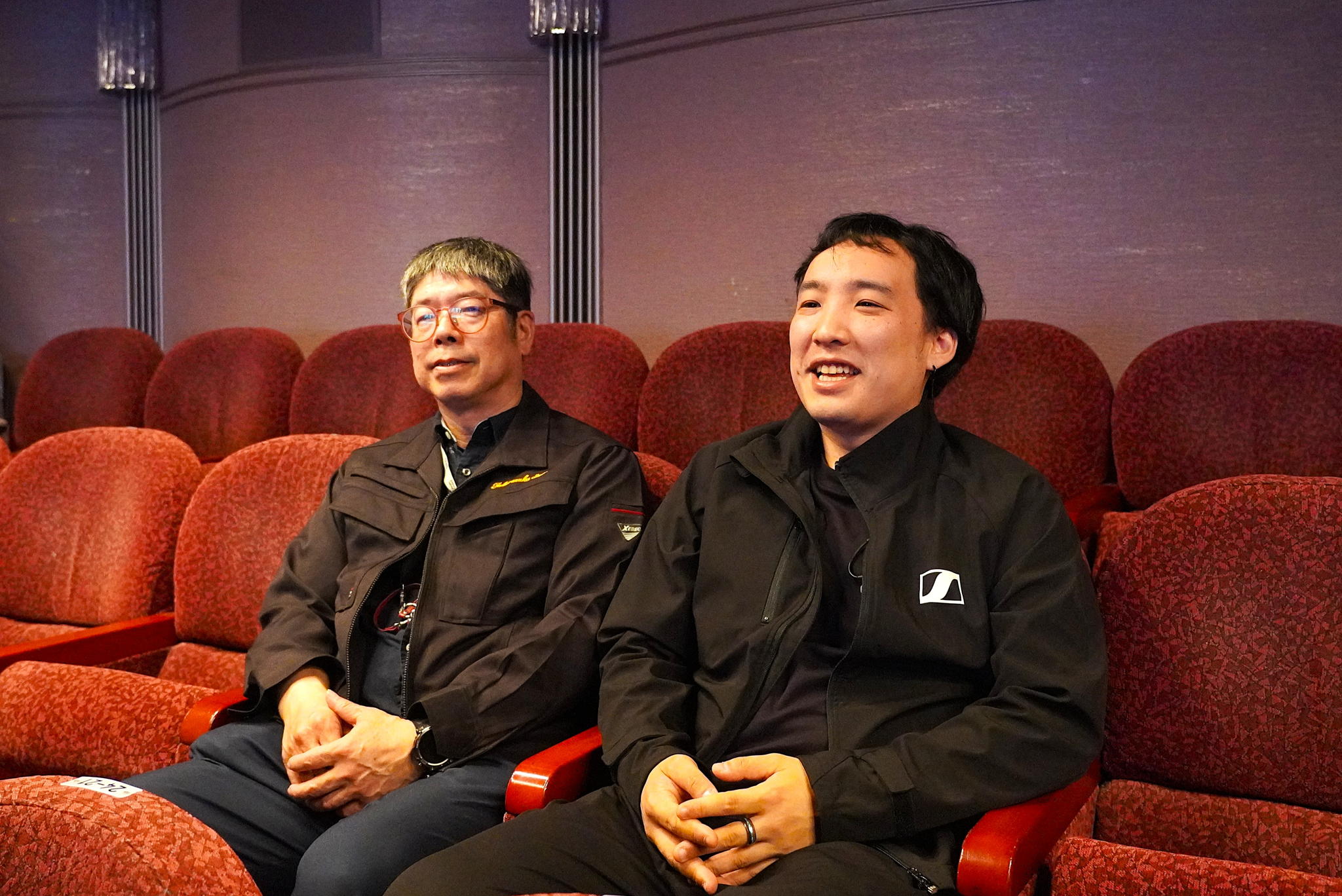 Masaru Kirie of Takarazuka Stage (left) and Taiki Matsuoka of UNIQUE sounddesign