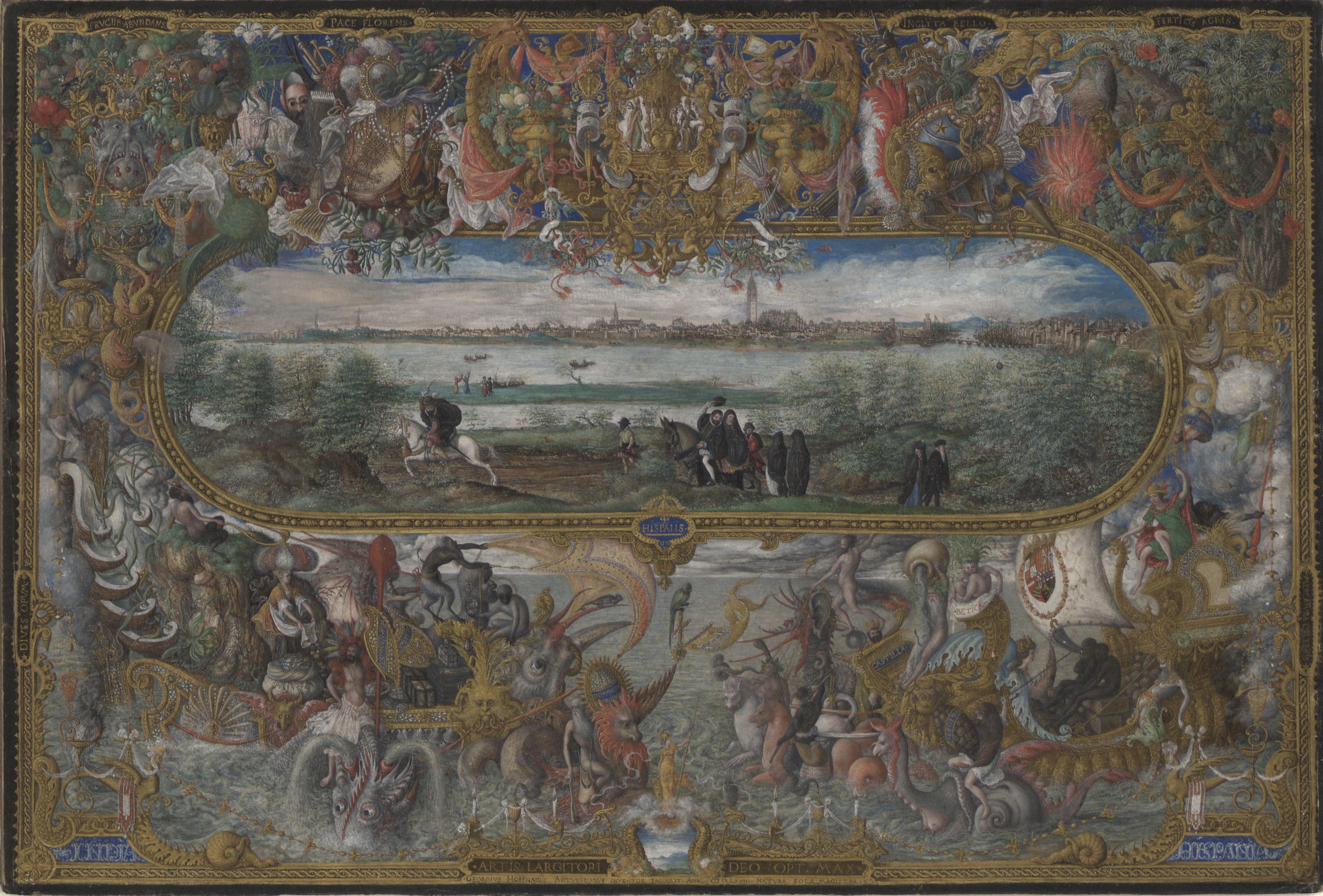 Dit miniatuurschilderij op perkament uit 1573 is van de hand van Joris Hoefnagel en siert de cover van het boek. Dit miniatuurschilderij op perkament uit 1573 is van de hand van Joris Hoefnagel en siert de cover van het boek.