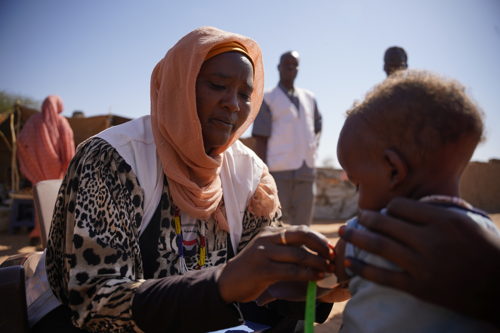 : MSF is running a clinic in Zamzam camp, ~15km south east of El Fasher, the state capital, hosting more than 300,000 internally displaced people. 15 February, 2024. Copyright: Mohamed Zakaria