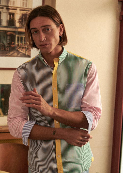 Octobre Editions - Chemise Charlie Popeline Patchwork Multicolore