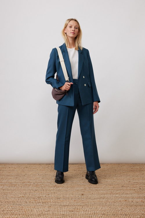 MARDI EDITIONS - Veste Géraldine Laine Pétrole - 295€