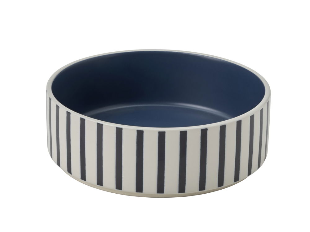 IKEA_UTSÅDD_pet bowl 15 stripe pattern blk-blue:dblue_€4,99_PE931963
