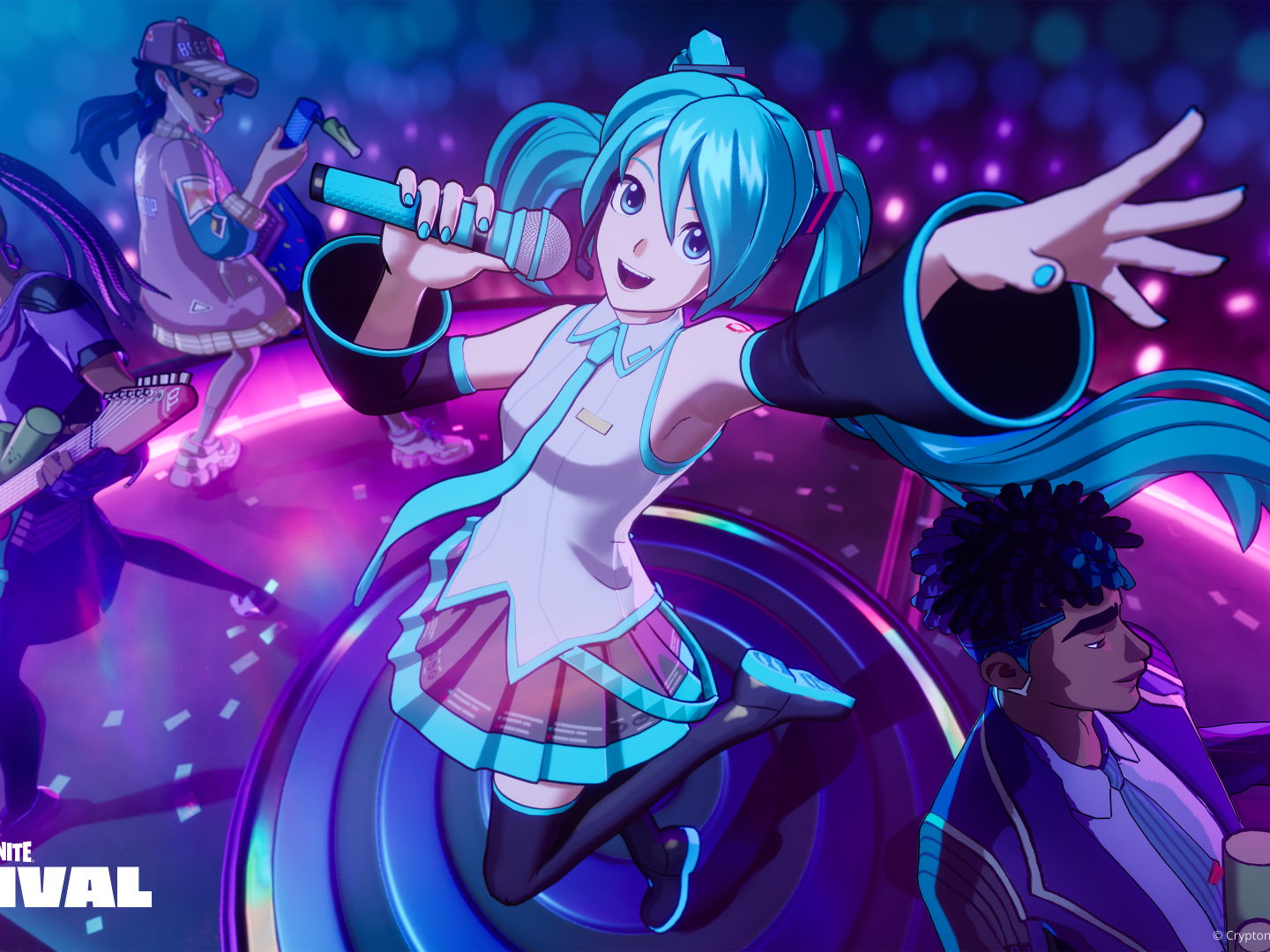 L'artiste virtuelle Hatsune Miku est l'icône de la saison 7 de Fortnite Festival !