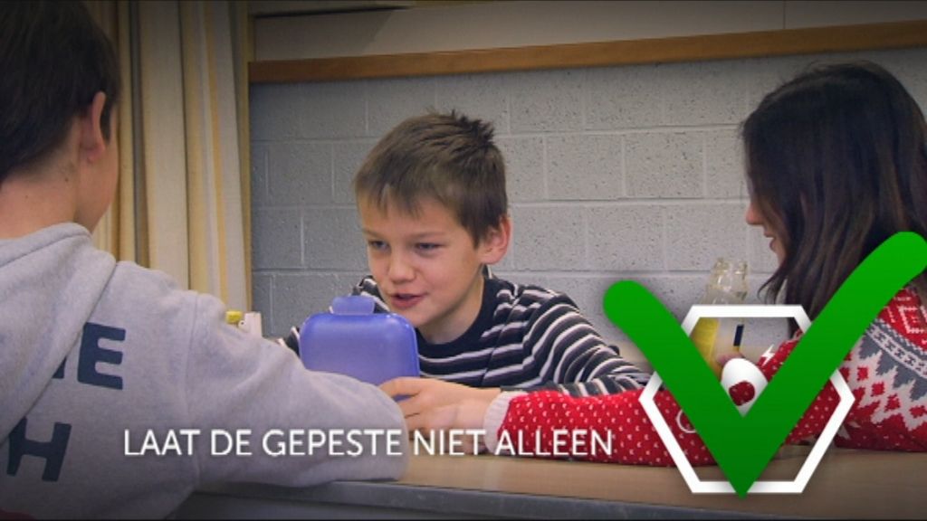 Tip 1: Laat de gepeste niet alleen