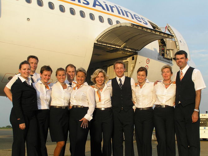 SN Brussels Airlines crew in 2002