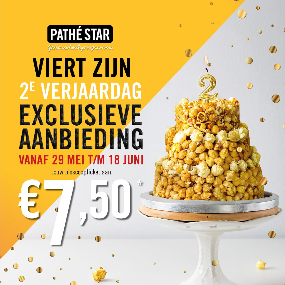 Pathé bedankt haar trouwe klanten met drie weken film aan €7,50