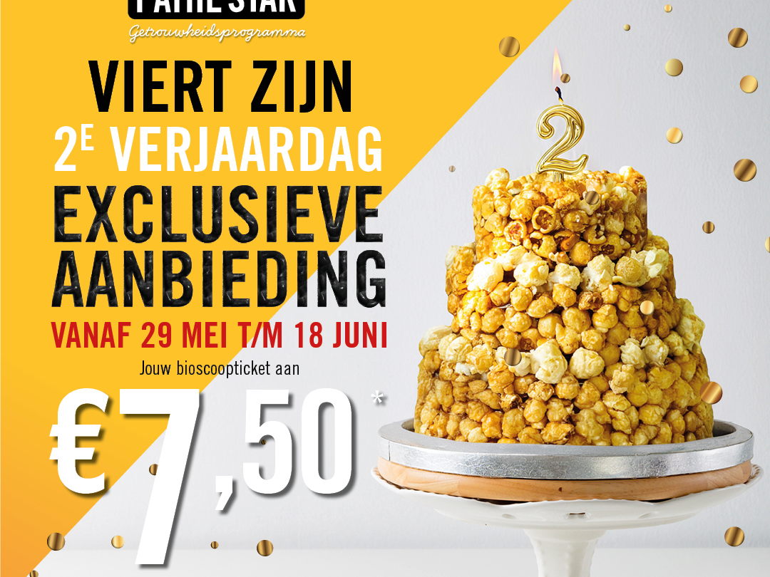 Pathé bedankt haar trouwe klanten met drie weken film aan €7,50