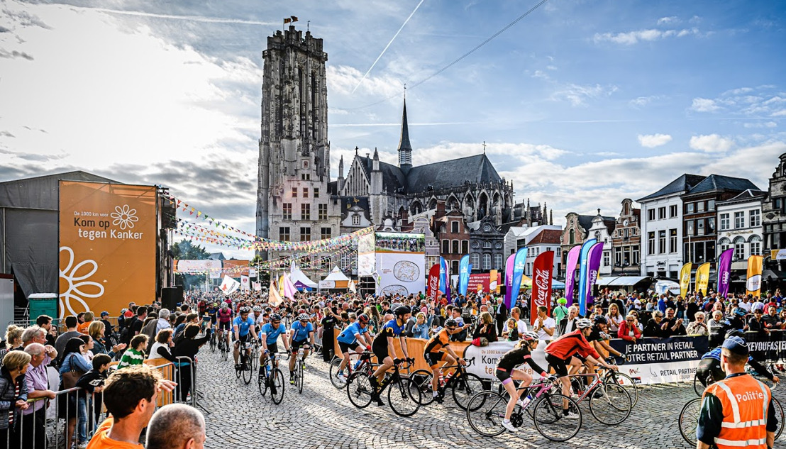 Persuitnodiging ondertekening vijfjarenovereenkomst tussen Kom op tegen Kanker en stad Mechelen voor de 1000 km voor Kom op tegen Kanker