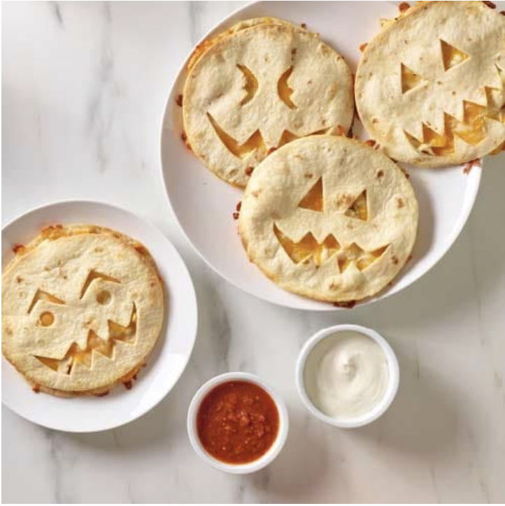 Jack-o'-Lantern Quesadillas