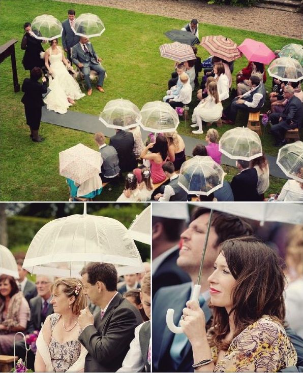 Bruiloft in de regen