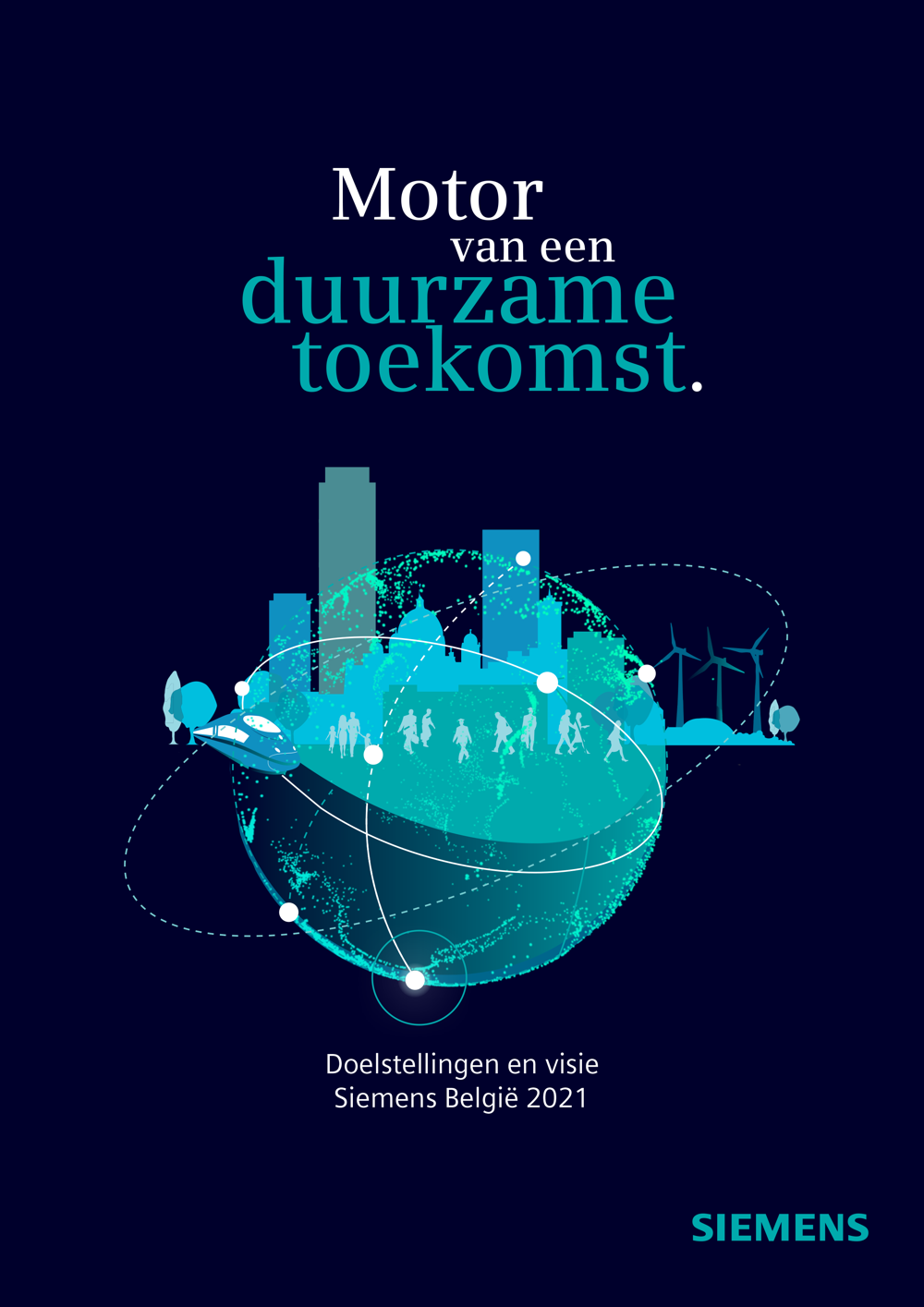 'Motor van een duurzame toekomst', het nieuwe duurzaamheidsrapport van Siemens België.