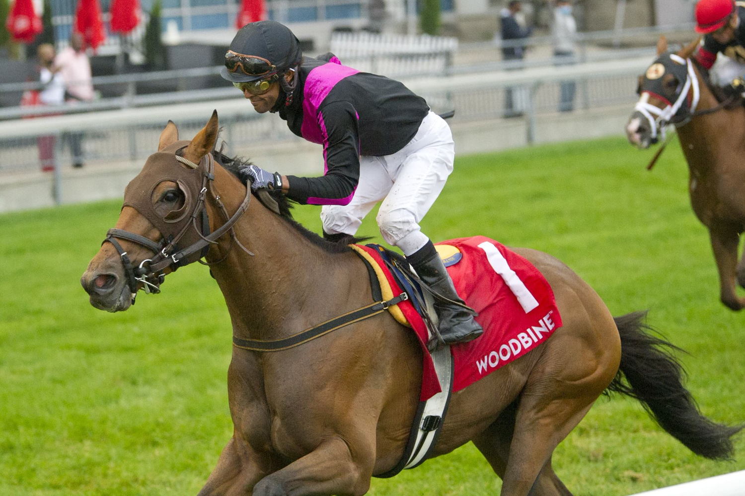 British Royalty and Patrick Husbands winning the 2021 Breeders' Stakes. (Michael Burns photo)